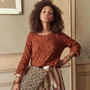 Sezane chocolate sweater